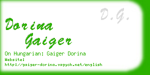 dorina gaiger business card